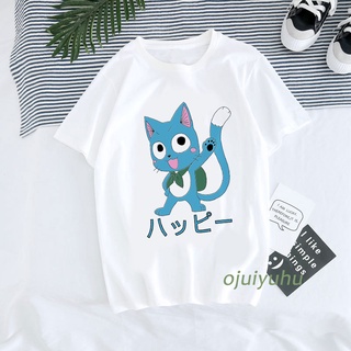 เสื้อยืด พิมพ์ลายกราฟิกการ์ตูนอนิเมะ Fairy Tail สไตล์ฮิปฮอป ฮาราจูกุ แฟชั่นฤดูร้อน สําหรับผู้หญิง และผู้ชาย 2022