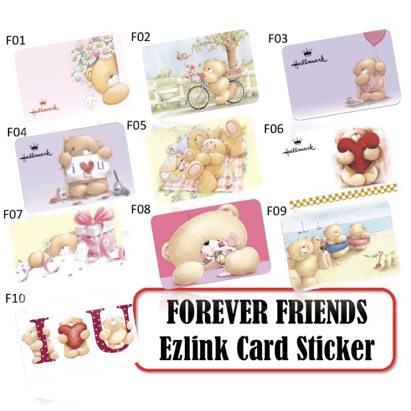 สติ๊กเกอร์การ์ด Ezlink Forever Friends