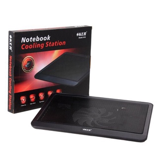 OKER N19 CoolingPad พัดลมรองโน๊ตบุ๊ค ขนาด 14-17 นิ้ว 1 ใบพัด