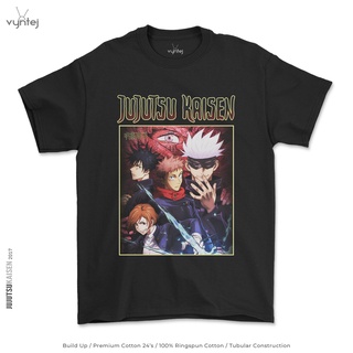 T-shirt  เสื้อยืด พิมพ์ลายอนิเมะ Jujutsu KAISEN | เสื้อมังงะภาพยนตร์ - 001S-5XL