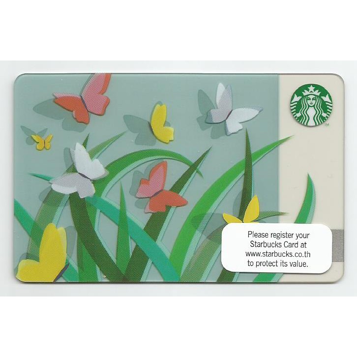 บัตรเปล่า 2012 Starbucks Thailand Card Spring Butterflies