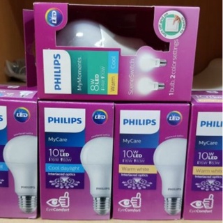 Philips LED 2สี E27 8W DL-WW Mymoment