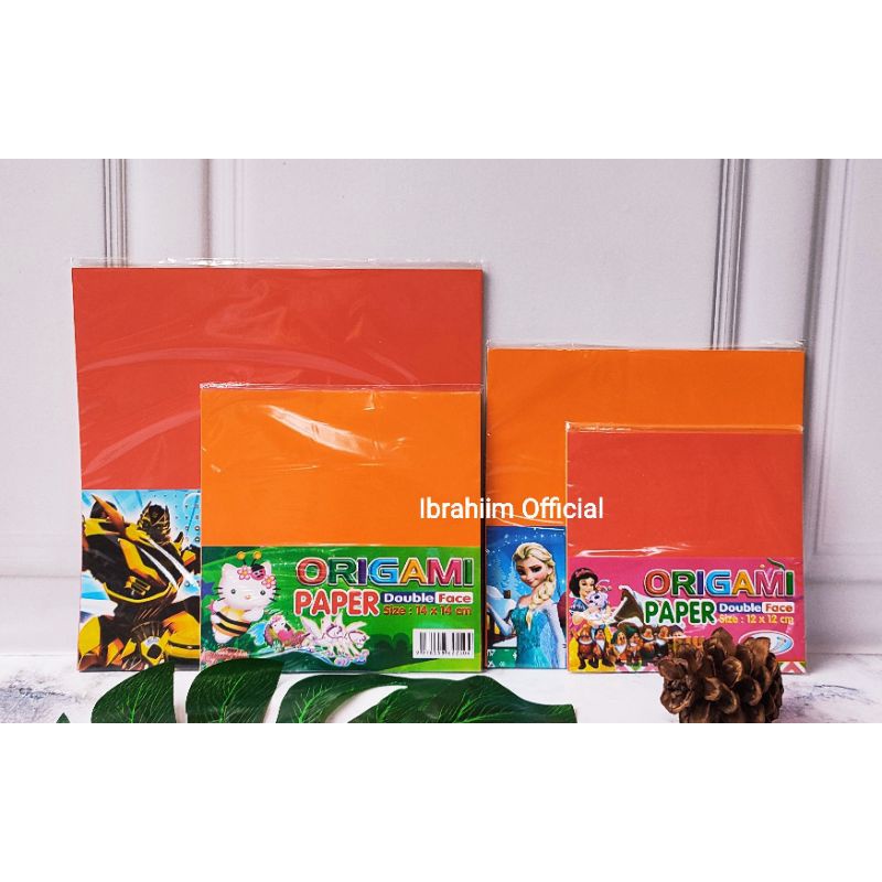กระดาษ ORIGAMI FOLDING PAPER SIZE 14 X 14 DOUBLE FACE ORIGAMI PAPER SMALL, MEDIUM, LARGE, JUMBO