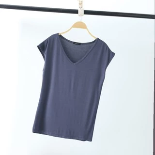 เสื้อยืดหญิง สีพื้น ผ้า Modal แขนกุด Modal sleeveless T-shirt 1906