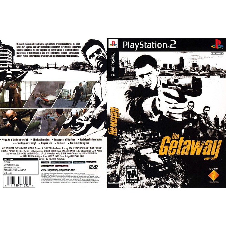 THE GETAWAY [PS2 US : DVD5 1 Disc]
