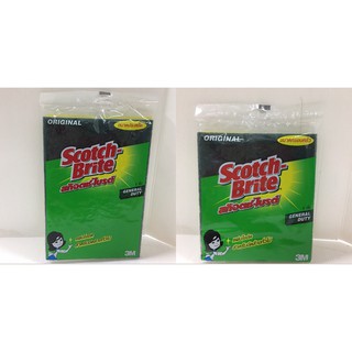 Scotch - Brite Scrubb Pad สก็อตช์ - ไบร์ต แผ่นใยขัด สำหรับขัดล้างทั่วไป มี 2 ขนาด