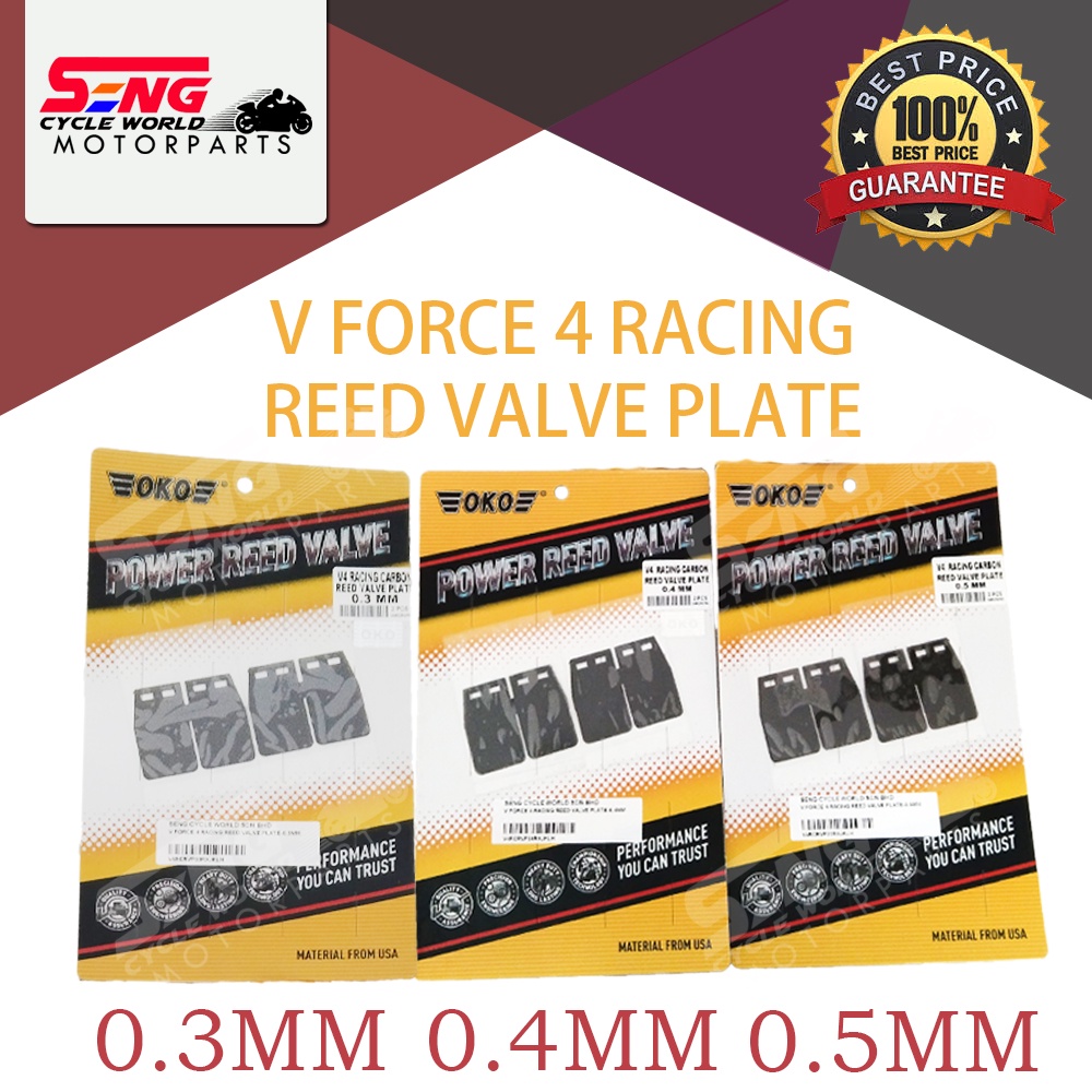 OKO RXZ/ Y125 V FORCE 4 RACING จานวาล์ว (0.3, 0.4, 0.5MM)
