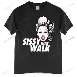 [COD]เสื้อยืด ผ้าฝ้าย พิมพ์ลาย Rupaul Sissy That Walk Pocket Lgbt สีดํา สําหรับผู้ชาย ผู้หญิง 1976S-5XL