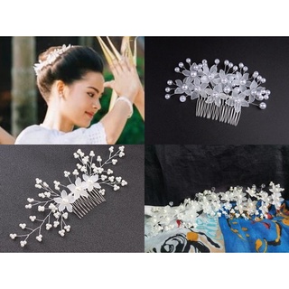 ดอกไม้ประดับผมเป็นหวีเสียบสไตล์กาสะลอง กิ้บเจ้าสาว เครื่องปร…