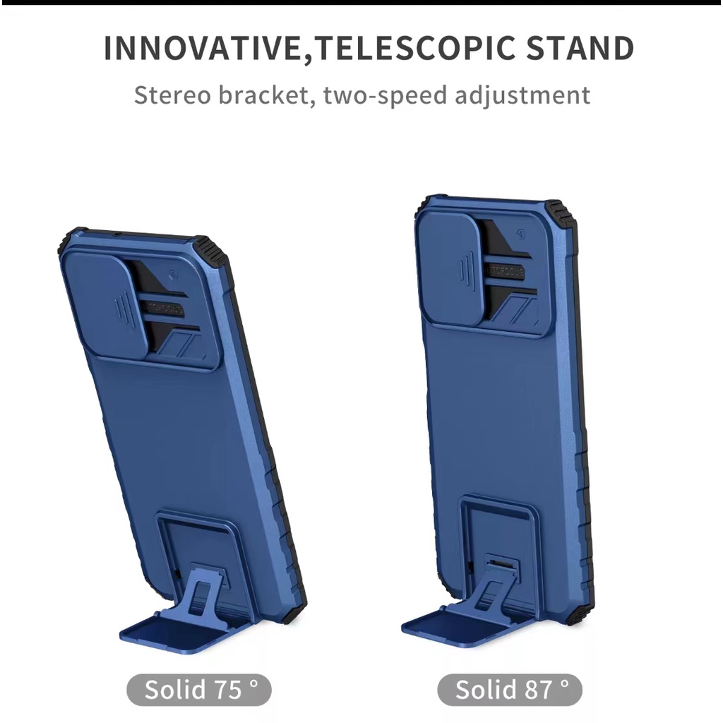 ส่งจากไทย เร็ว1-2วัน Case เคสโทรศัพท์Samsung A26 A36 A56 A53 A73 A22 A23 A33 A03A13 A12/M12 A03S A52 เลื่อนกล้องมีขาตั้ง