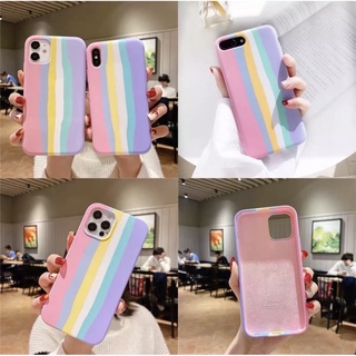 [ เคสสายรุ้งชมพู ] Case Realme C12 งานกำมะหยี่ เคสนิ่มซิลิคอน realme c12 เคสเรียวมี พร้อมส่งจากไทย