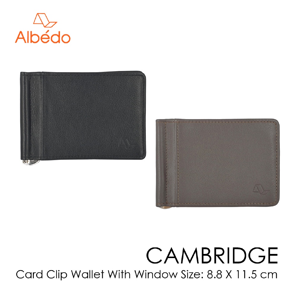 [Albedo] CAMBRIDGE 6 CARD CLIP WALLET WITH WINDOW กระเป๋าสตางค์/คลิปหนีบธนบัตร รุ่น CAMBRIDGE-CB0109