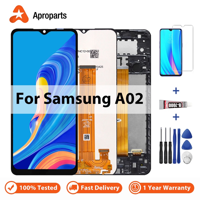 LCD สําหรับ Samsung Galaxy A02 A022 SM-A022F/DS จอแสดงผล Touch Screen Digitizer Assembly Replacement