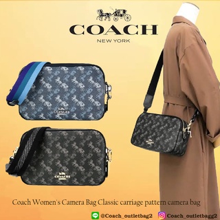 Coach Womens Camera Bag Classic carriage pattern camera bag