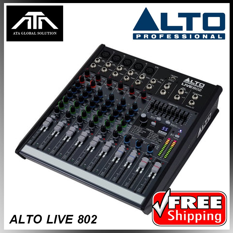 มิกเซอร์ ALTO LIVE 802 NPE MIXER (รับประกันศูนย์ 1ปี) เครื่องแต่งเสียง ปรับเสียง ออดิโออินเตอร์เฟส ค
