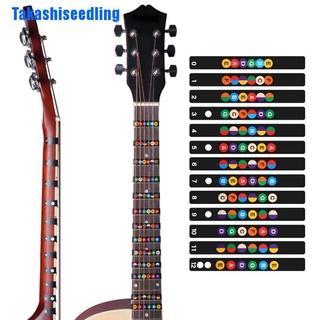 Takashiseedling Guitar Fretboard สติ๊กเกอร์ Fingerboard สําหรับฝึกซ้อม