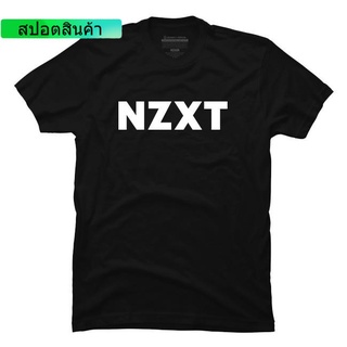 เสื้อยืดแขนสั้นคอกลมพิมพ์ลาย nzxt สำหรับผู้ชาย