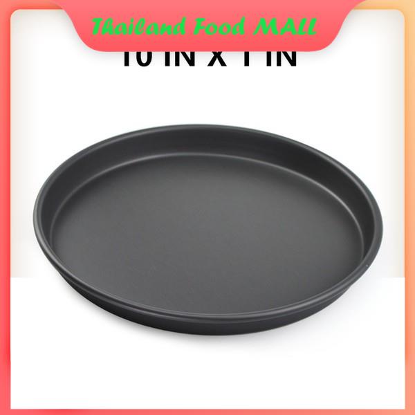 TOP กระทะเทฟล่อน จุดประเทศไทย HotSale！ Non Stick Pizza Pan 10นิ้ว  อุปกรณ์ ถาดอบพิซซ่า อบขนม เคลือบผิว ไม่ติดกระทะ เทฟล่อน ขนาด10 นิ้ว ก กระทะ กระทะ กระทะเคลือบ