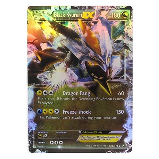 Black Kyurem EX 100/113 คิวเรม ดำ Pokemon Matt Card ภาษาอังกฤษ