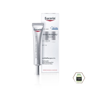 EUCERIN HYALURON [3X] FILLER EYE CREAM SPF 15 / ผลิตภัณฑ์ลดเลือนริ้วรอยรอบดวงตา [15 ML]