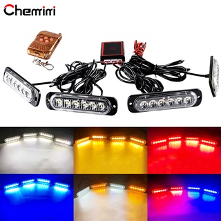 4x6 LED ไร้สาย ระยะไกล ไฟแฟลช ตํารวจ ไฟบีคอน สําหรับรถบรรทุก ไฟเตือนฉุกเฉิน กระพริบ พนักงานดับเพลิง ไฟภายในรถ