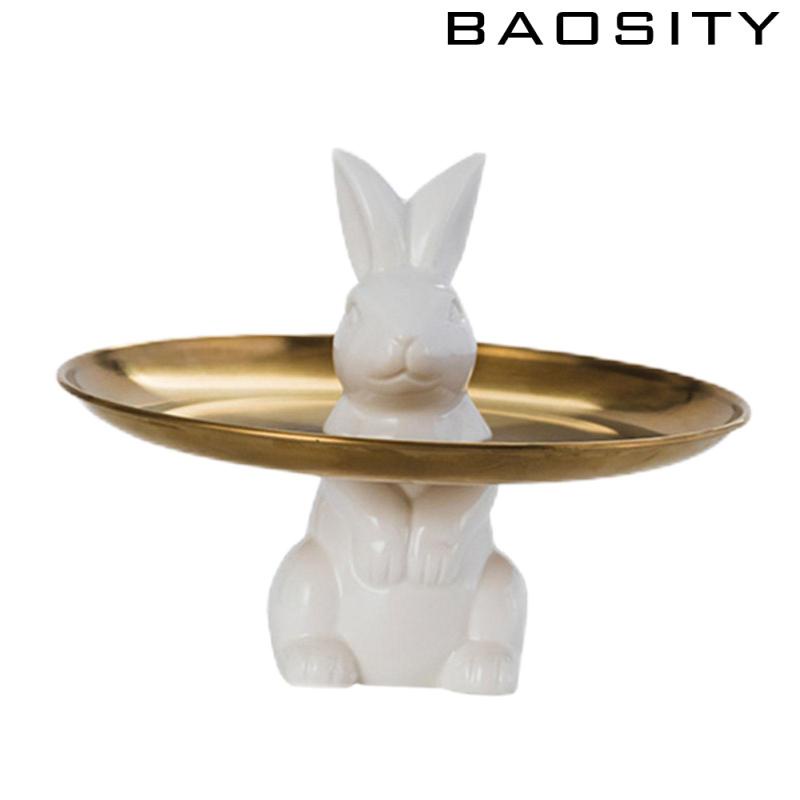 BAOSITY Rabbit Tray Cute W Base Modern Durable Bunny for Fruit Food ...
