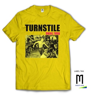 เสื้อผ้าผชTurnstile- Real Thing - เสื้อเชิ้ตฮาร์ดคอร์ สไตล์พังก์ สีเหลืองS-5XL