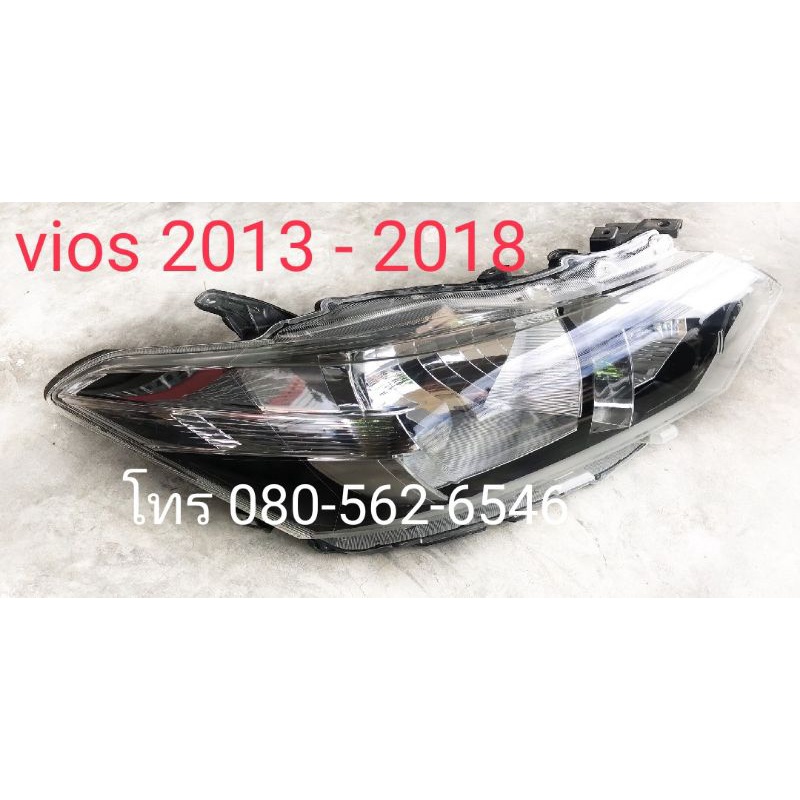 ของเเท้!!  ไฟหน้า​ vios​ 2013-2018  ไฟหน้าวีออส 2013 ไฟหน้า vios 2015 ของเเท้​toyota