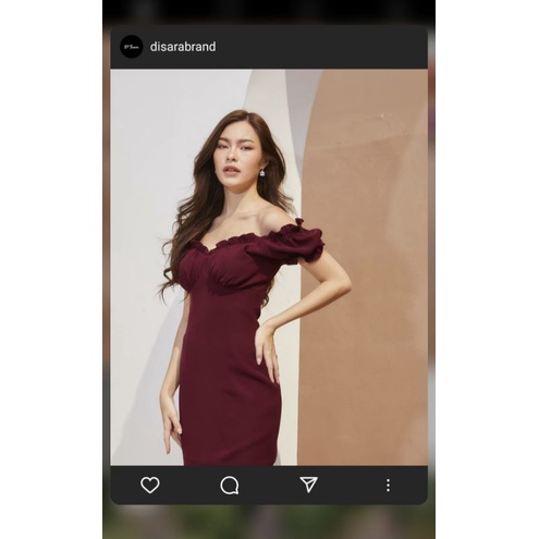 ส่งต่อ เดรส disara brand สีแดงกำมะหยี่ (SOS - SENSE)