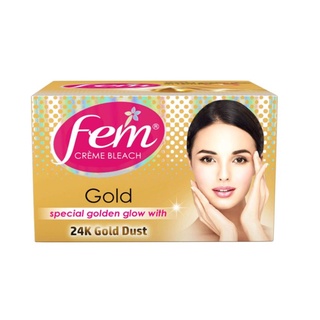 Fem Fairness Naturals Gold Skin Bleach 40กรัม ครีมย้อมหนวด ย้อมคิ้ว saffron หญ้าฝรั่น นำเข้าจากประเทศอินเดีย ของแท้ 100%