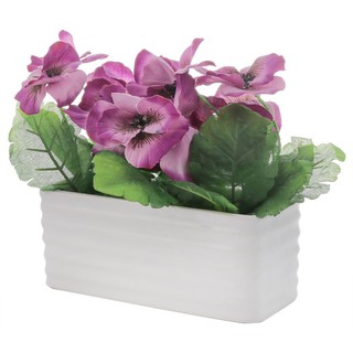 Artificial tree ARTIFICIAL PANCY IN SQUARE-WAVE POT HOME LIVING PINK Garden accessories Garden decoration accessories ต้