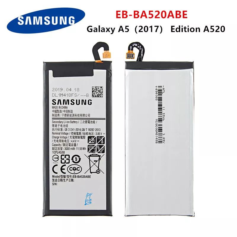 แบตSAMSUNG EB-BA520ABE แบตเตอรี่3000MAh Samsung Galaxy A5 2017 Edition A520 SM-A520F A520K A520L A52
