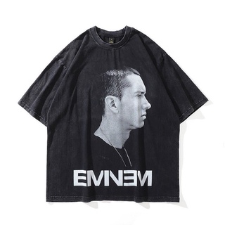 เสื้อยืดผู้ชายโอเวอร์ไซส์ eminem รุ่นขายดี เสื้อy2k hot sale เสื้อมินิมอล เกาหลี