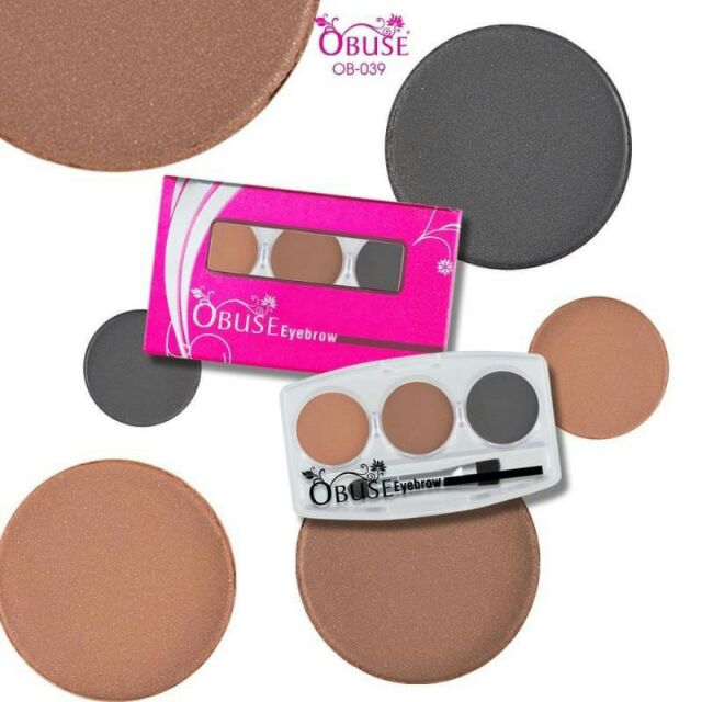 Makeup Accessories 35 บาท Obuse Eyebrow เขียนคิ้วแบบตลับ OB039 Beauty