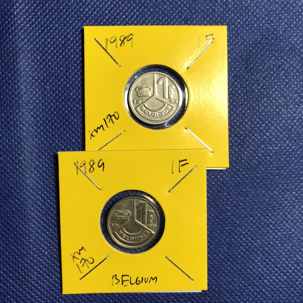Special Lot No.60370 ปี1989 เบลเยี่ยม 1 FRANC km 170-BELGIQUE เหรียญสะสม เหรียญต่างประเทศ เหรียญเก่า หายาก ราคาถูก