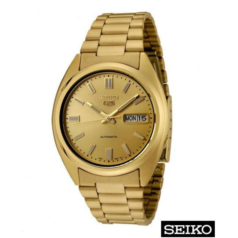 Seiko 5 Sport Automatic รุ่น SNXS80K นาฬิกาข้อมือผู้ชาย สายสแตนเลส สีทอง - มั่นใจ ของแท้ 100% ประกันศูนย์ Seiko 1 ปีเต็ม