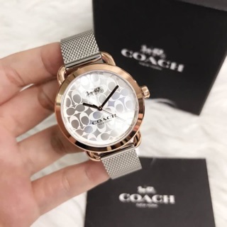 Coach นาฬิกา สีเงิน ขนาด 36 มม มาพร้อมกล่อง ค่ะ