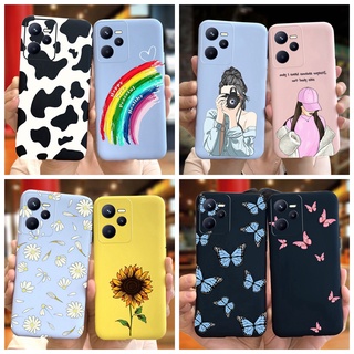 เคสโทรศัพท์ซิลิโคน TPU แบบนิ่ม ลายดอกไม้ สีแคนดี้ สําหรับ Realme C35 (RMX3511) RealmeC35 C 35 4G 2022