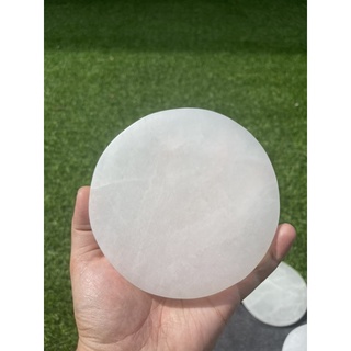 1 Pc AAA Quality Polish Selenite Stone Round Circle Shape 14-15 cm