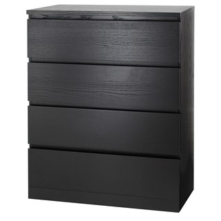 IKEA - อีเกีย ตู้ 4 ลิ้นชัก 80x100 ซม. ตู้ลิ้นชัก มาล์ม ตู้เสื้อผ้า
