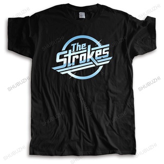 คอลูกเรือเสื้อยืด พิมพ์ลายวงร็อค The Strokes สีดํา สําหรับผู้ชาย ไซซ์ S M L XlxxlS-5XL