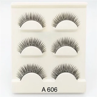 E030 ขนตาปลอมแฮนเมดธรรมชาติ รุ่น 3D premium ขนตาปลอม 3 คู่