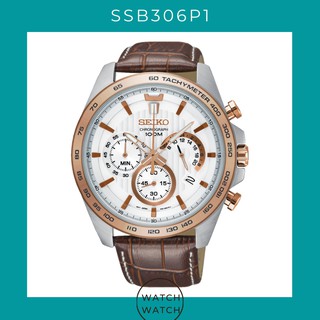 นาฬิกาข้อมือผู้ชาย Seiko Chronograph Quartz Tachymeter SSB306P1 Mens Watch