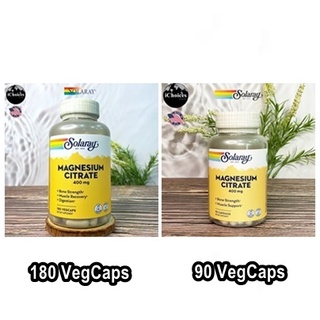 แมกนีเซียม ซิเตรต Solaray® Magnesium Citrate 400 mg หัวใจ ระบบไหลเวียนโลหิต