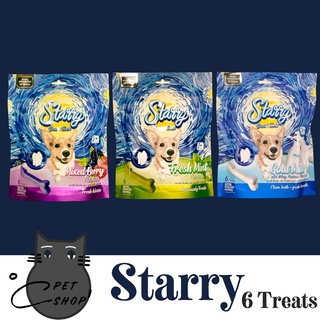 ขนมขัดฟัน Starry ขนมขัดฟันสุนัขลดการสะสมของคราบหินปูน ลดกลิ่นปาก ฟันสะอาด 168g