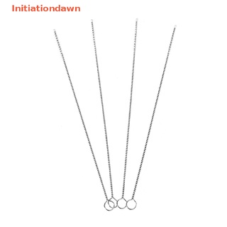 [Initiationdawn] แปรงเกลียว สเตนเลส สําหรับทําความสะอาดขวดน้ํา หลอดดูดน้ํา 4 ชิ้น