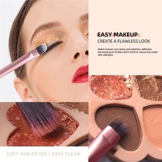 E084 Eye Shadow Brush แปรงแต่งหน้าแบบสองหัวสําหรับแต่งแป้งผสมรองพื้นอายแชโดว์