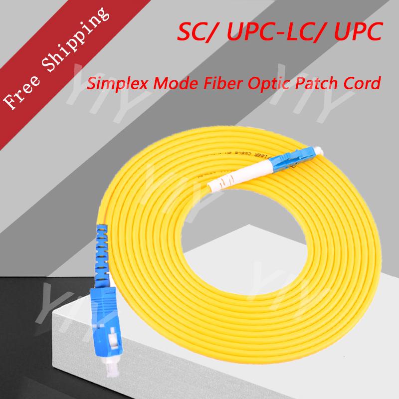 Free Shipping 5PCS/Lot SC/ UPC-LC/ UPC Simplex Mode Fiber Optic Patch Cord Cable 3.0mm FTTH Fiber Op