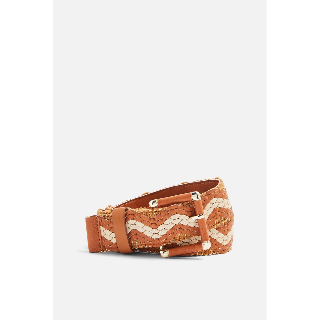 TOPSHOP เข็มขัด Wavey Raffia รุ่น 19D05RCAR สีน้ำตาล