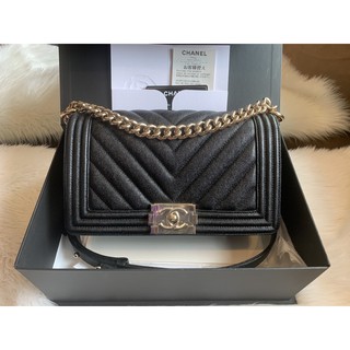 chanel boy 10 chevron light gold hw